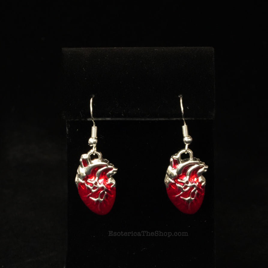Anatomical heart earrings