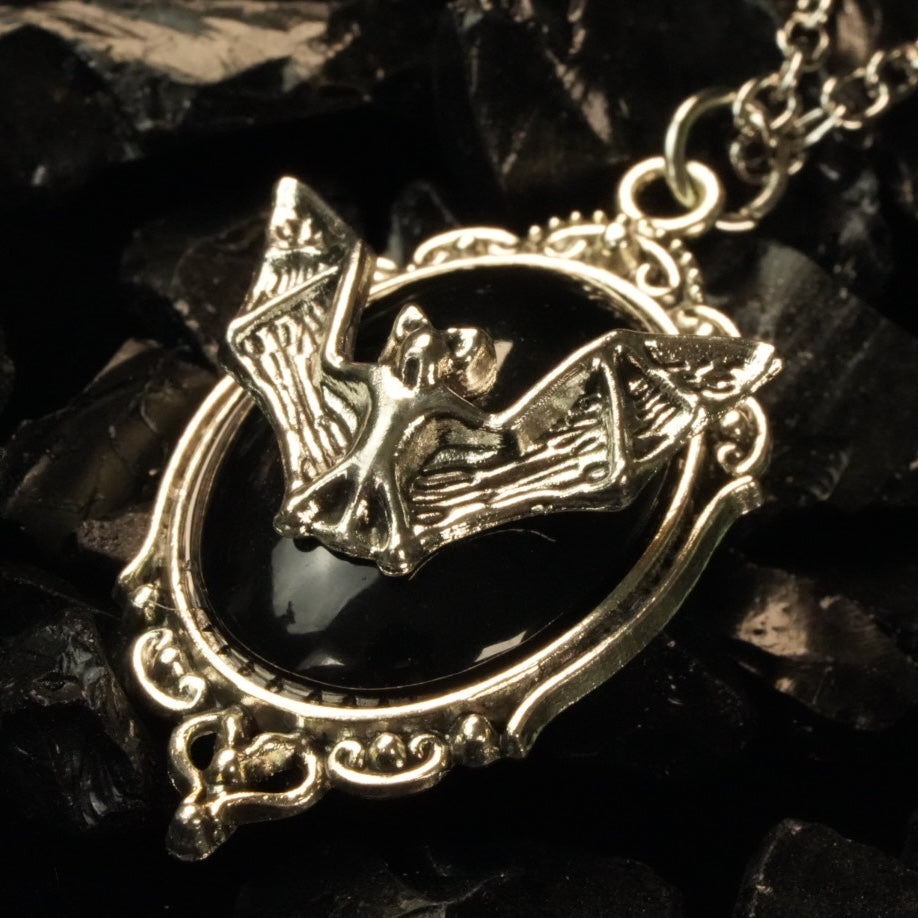 Bat Gothic Necklace, Black