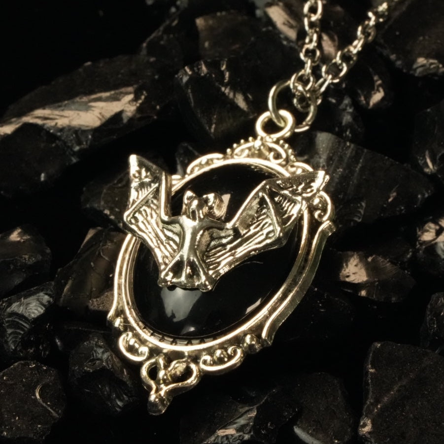 Bat Gothic Necklace, Black