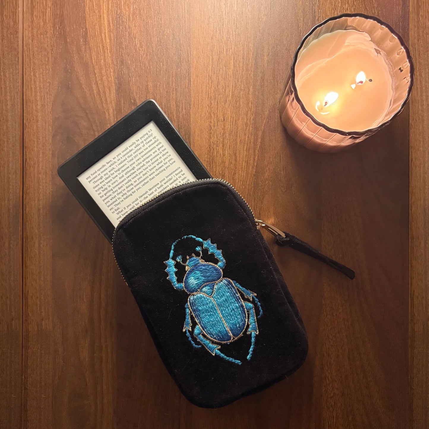 Guardian Embroidered Velvet Ritual Pouch from Myth & Thread