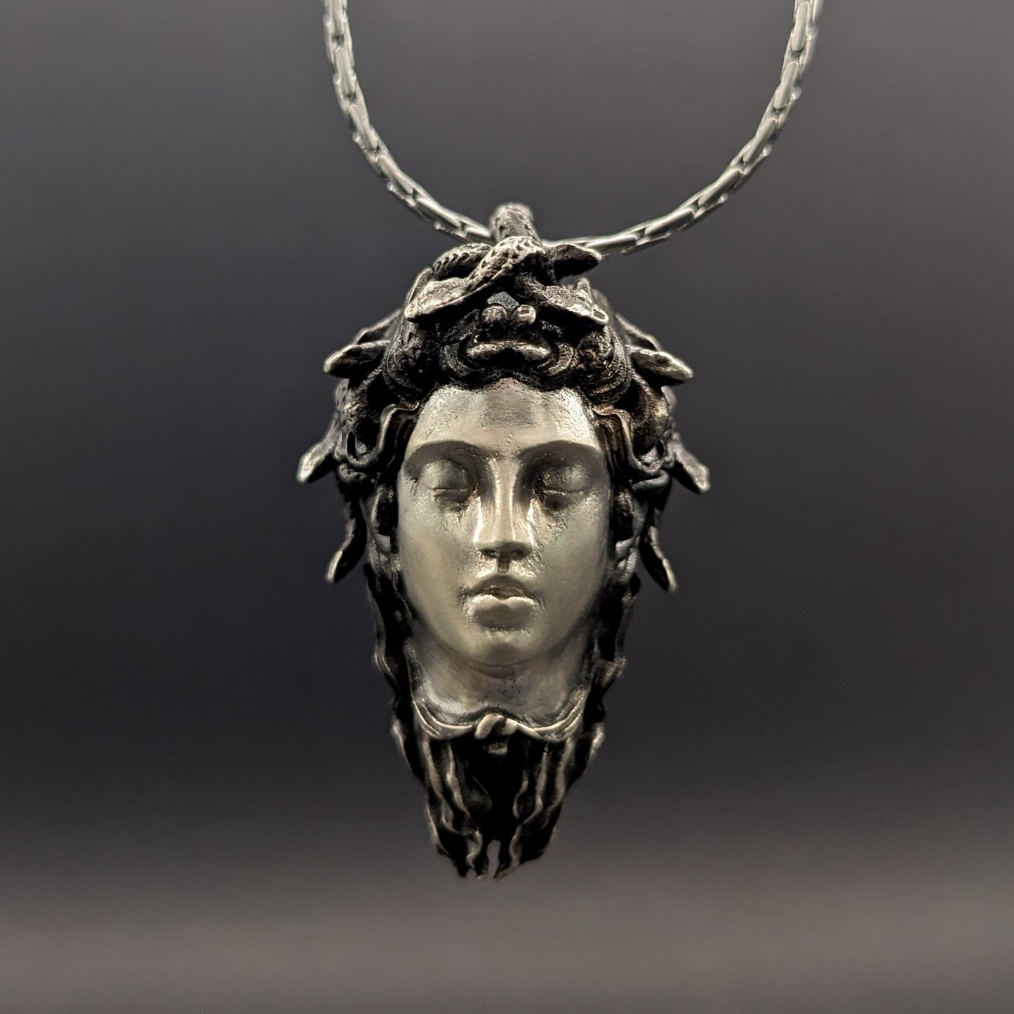 Medusa Silver Necklace