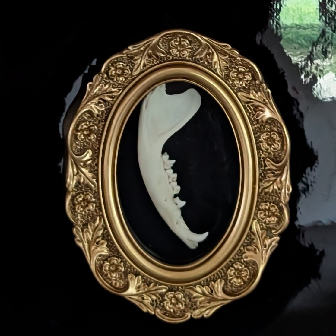 Real Fox Jaw Handbag