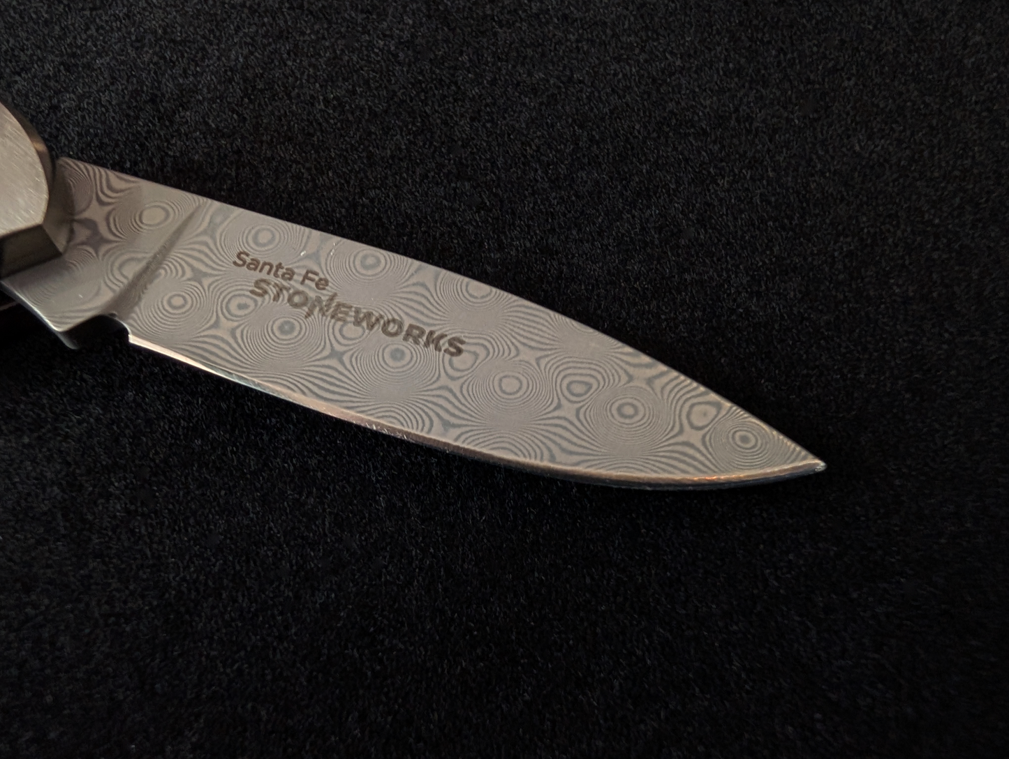 Pocket Knife, Mammoth Tusk & Damascus Steel, 3"