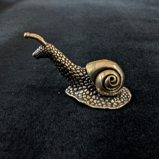 Brass Garden Snail, Medium Shell