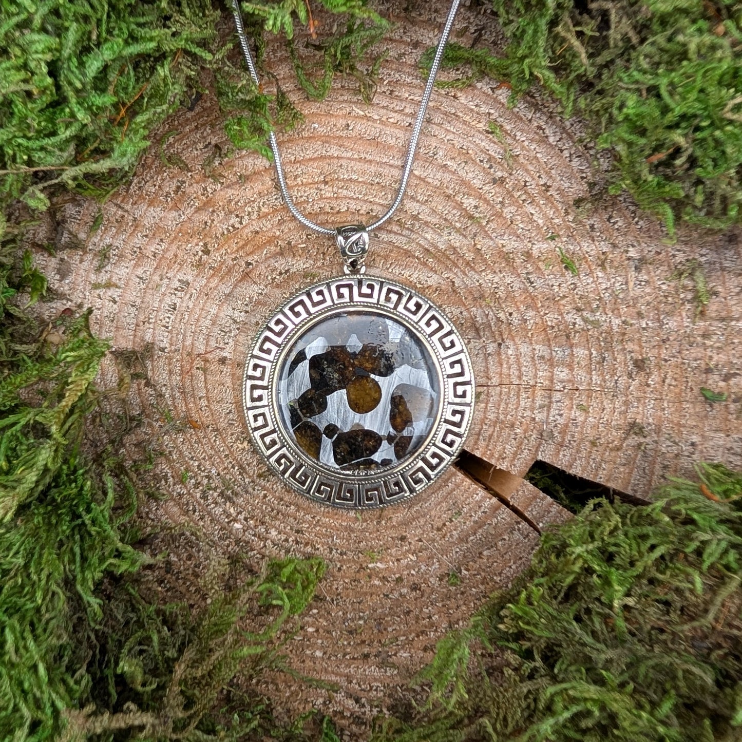Seymchan Pallasite Meteorite Pendant