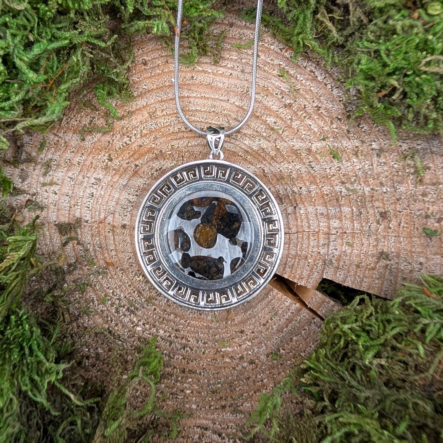 Seymchan Pallasite Meteorite Pendant
