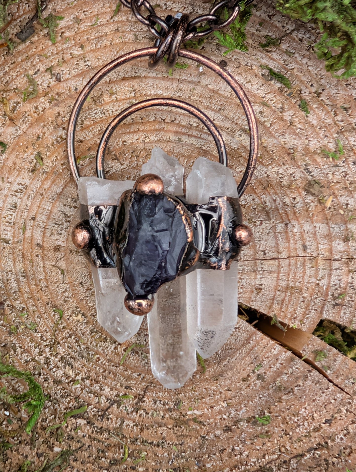 White Quartz Crystal necklace