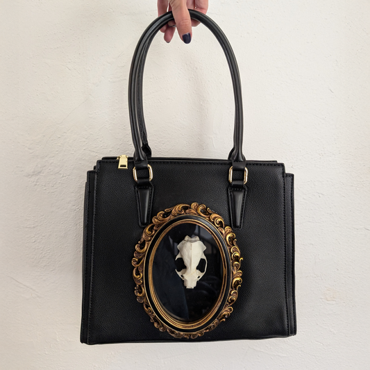 Real Mink Skull Handbag