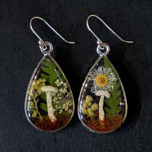 Real Mushroom Earrings