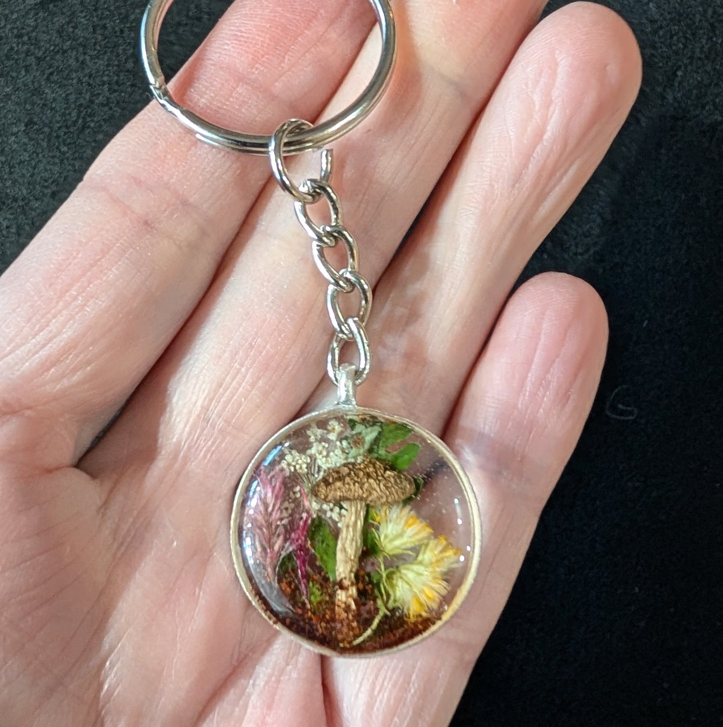 Real Mushroom Keychain
