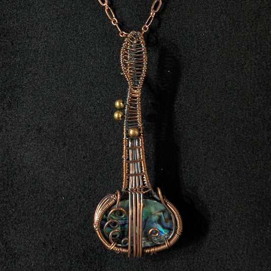 Abalone Shell Guitar Pendant