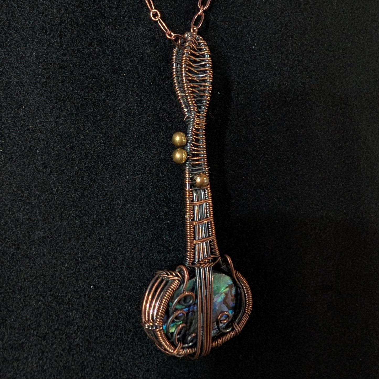 Abalone Shell Guitar Pendant