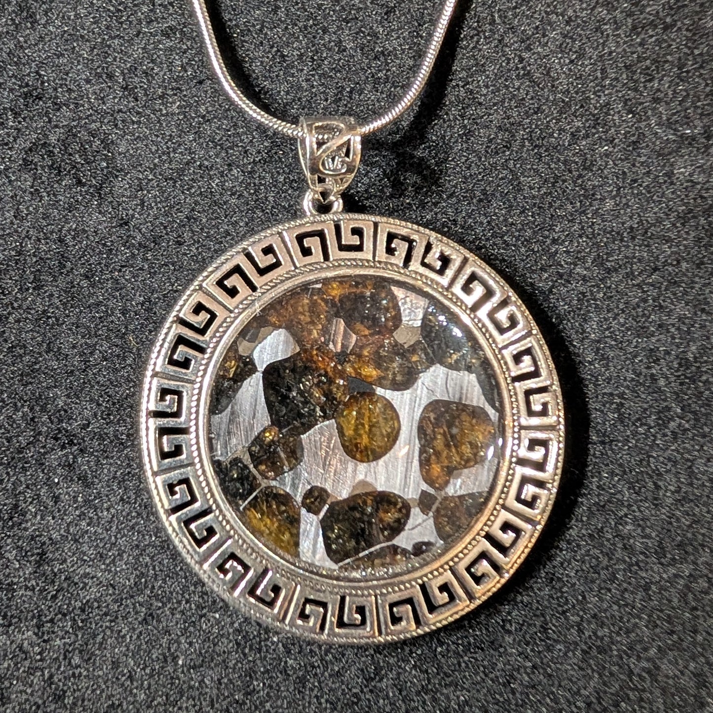 Seymchan Pallasite Meteorite Pendant