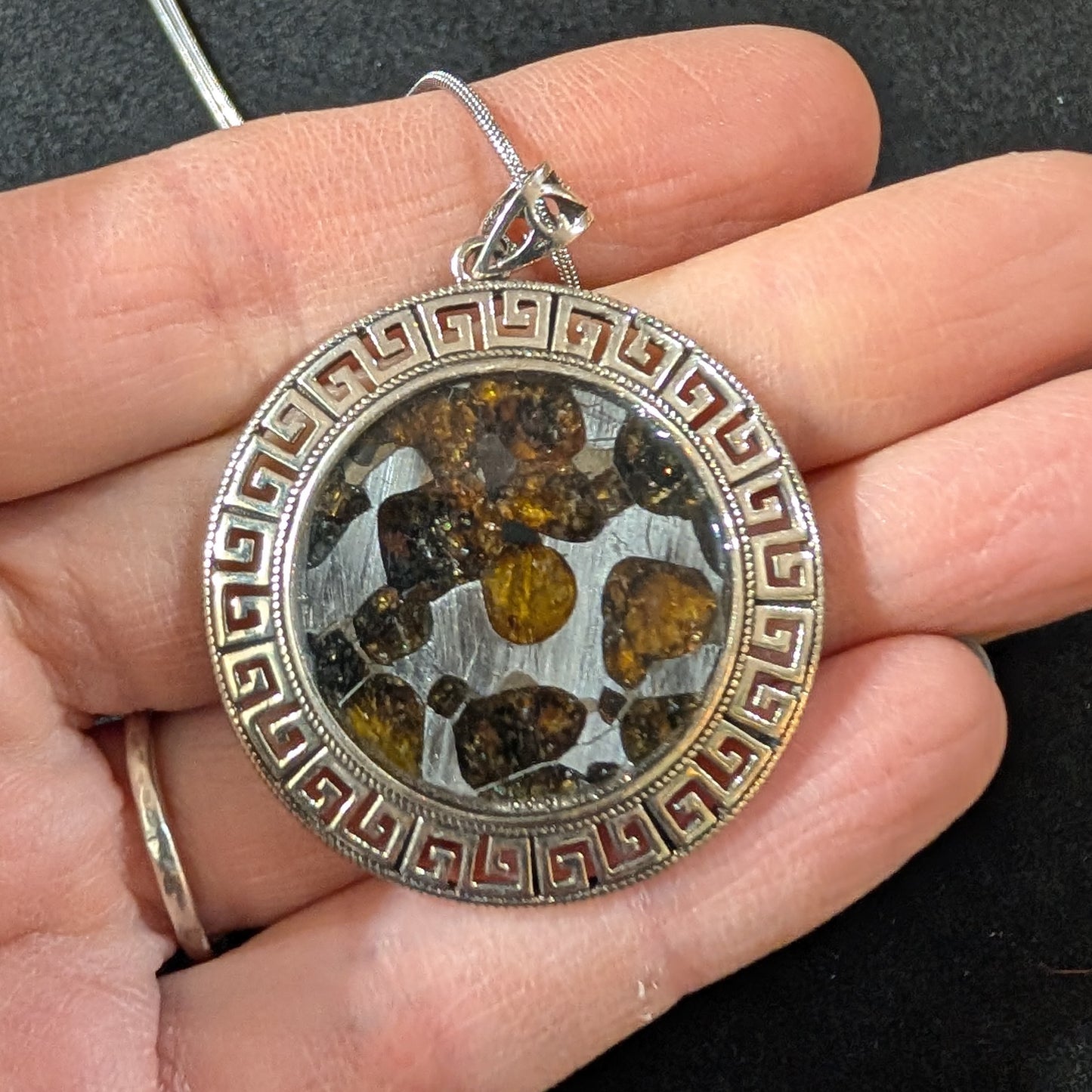 Seymchan Pallasite Meteorite Pendant