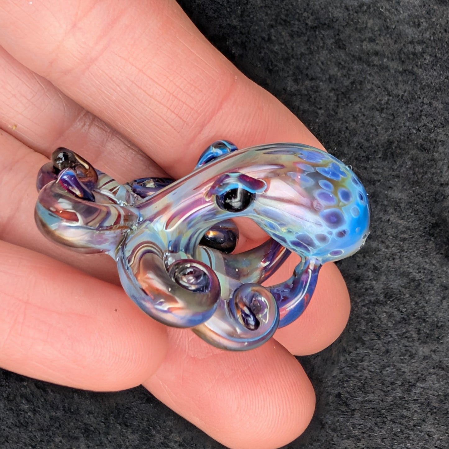 Hand-Blown Glass Octopus Pendant (Large)