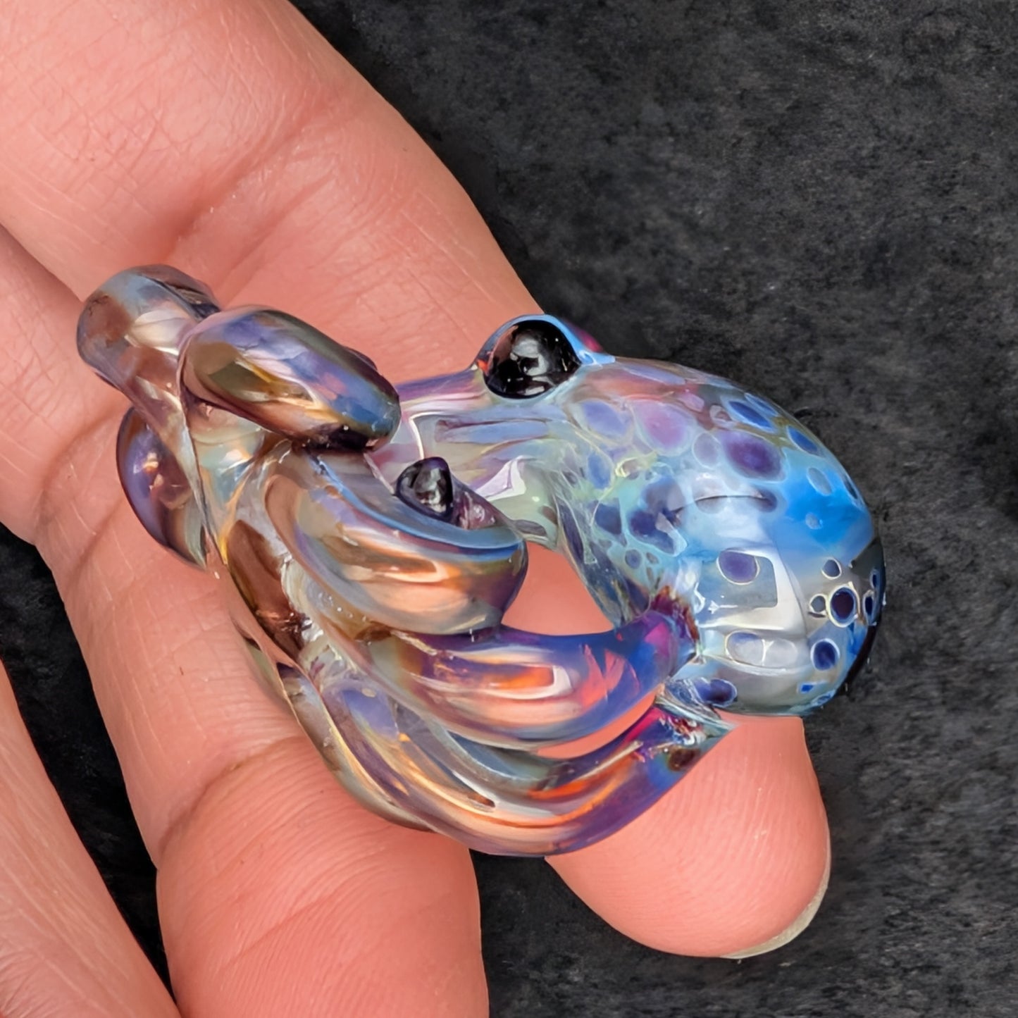 Hand-Blown Glass Octopus Pendant (Large)