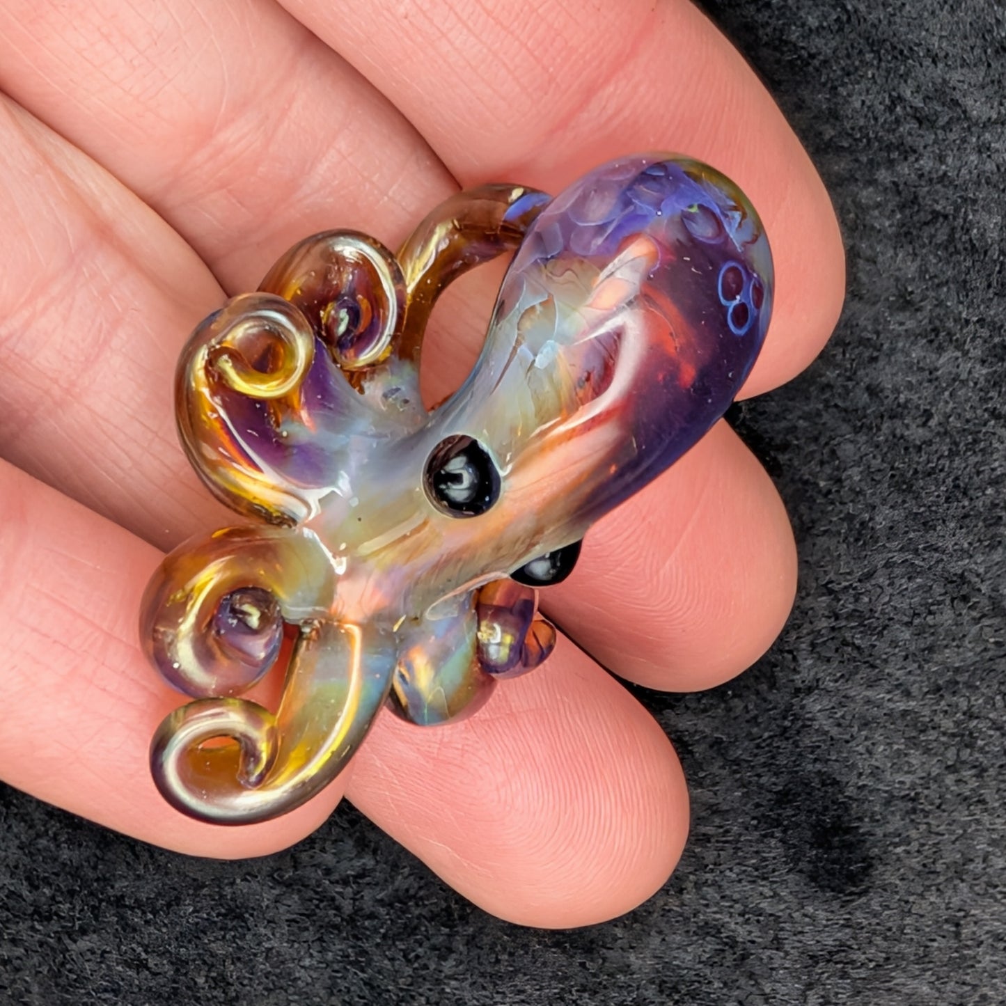 Hand-Blown Glass Octopus Pendant (Large)