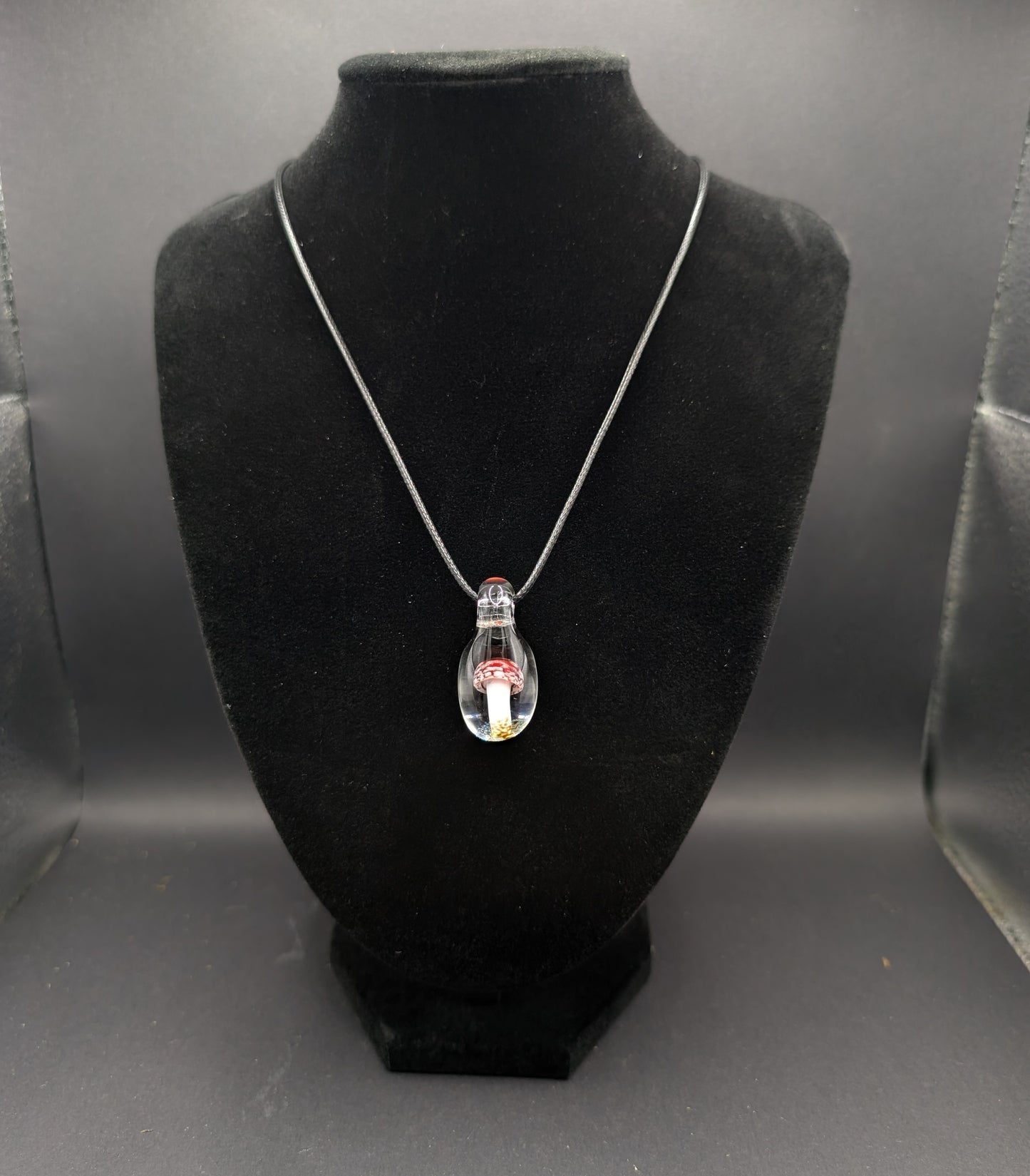 Hand-blown Glass Mushroom Pendant
