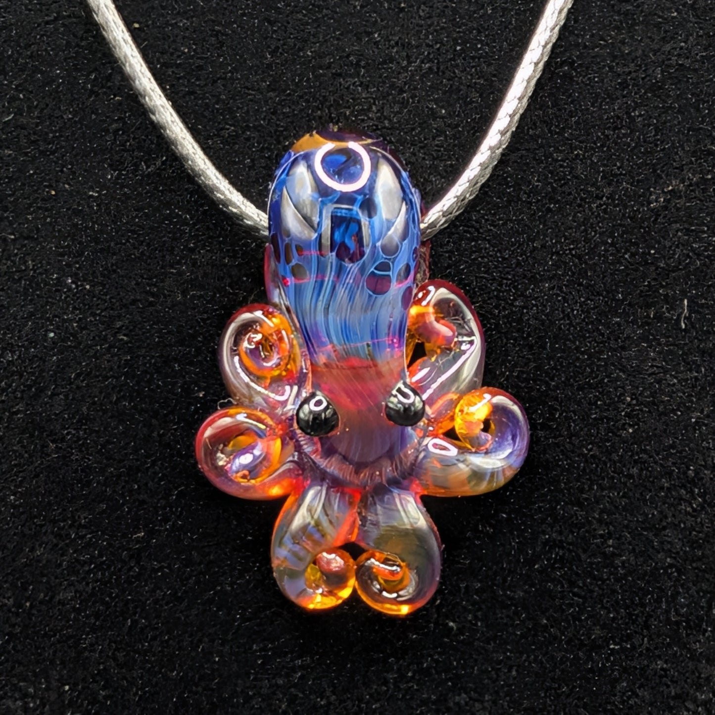 Hand-Blown Glass Octopus Pendant (Medium)