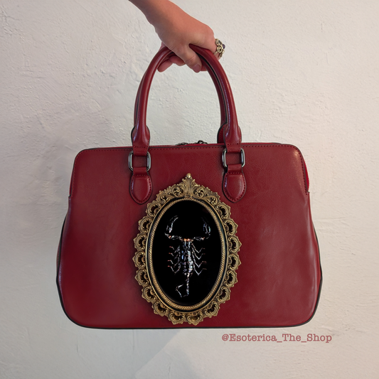 Real Scorpion Handbag - Gold Frame