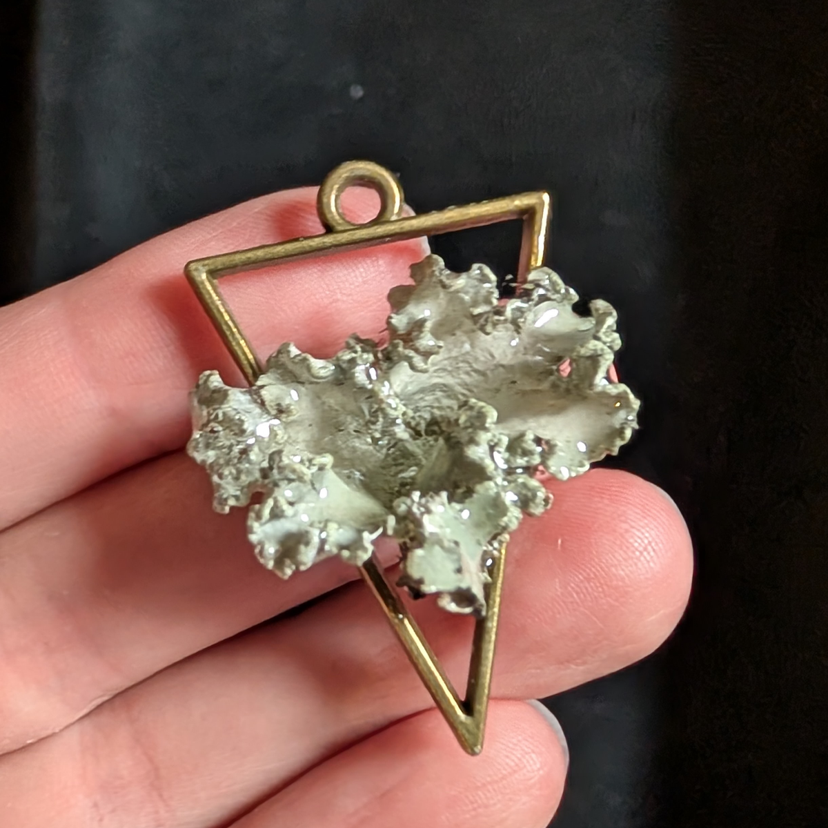 Real Lichen Pendant