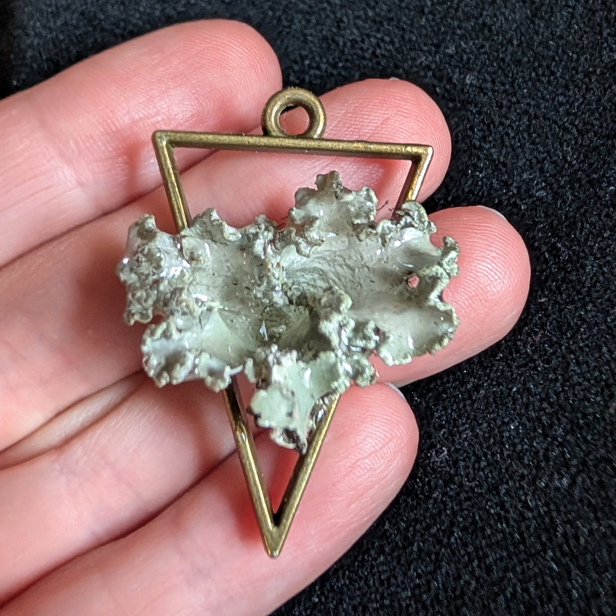 Real Lichen Pendant