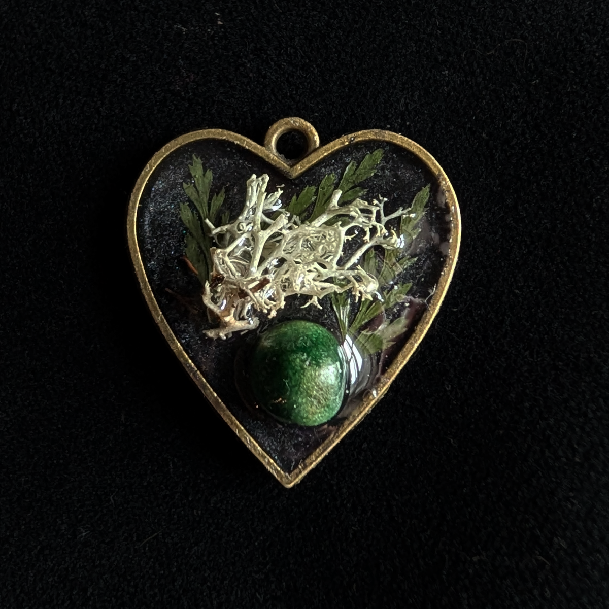 Real Lichen Pendant