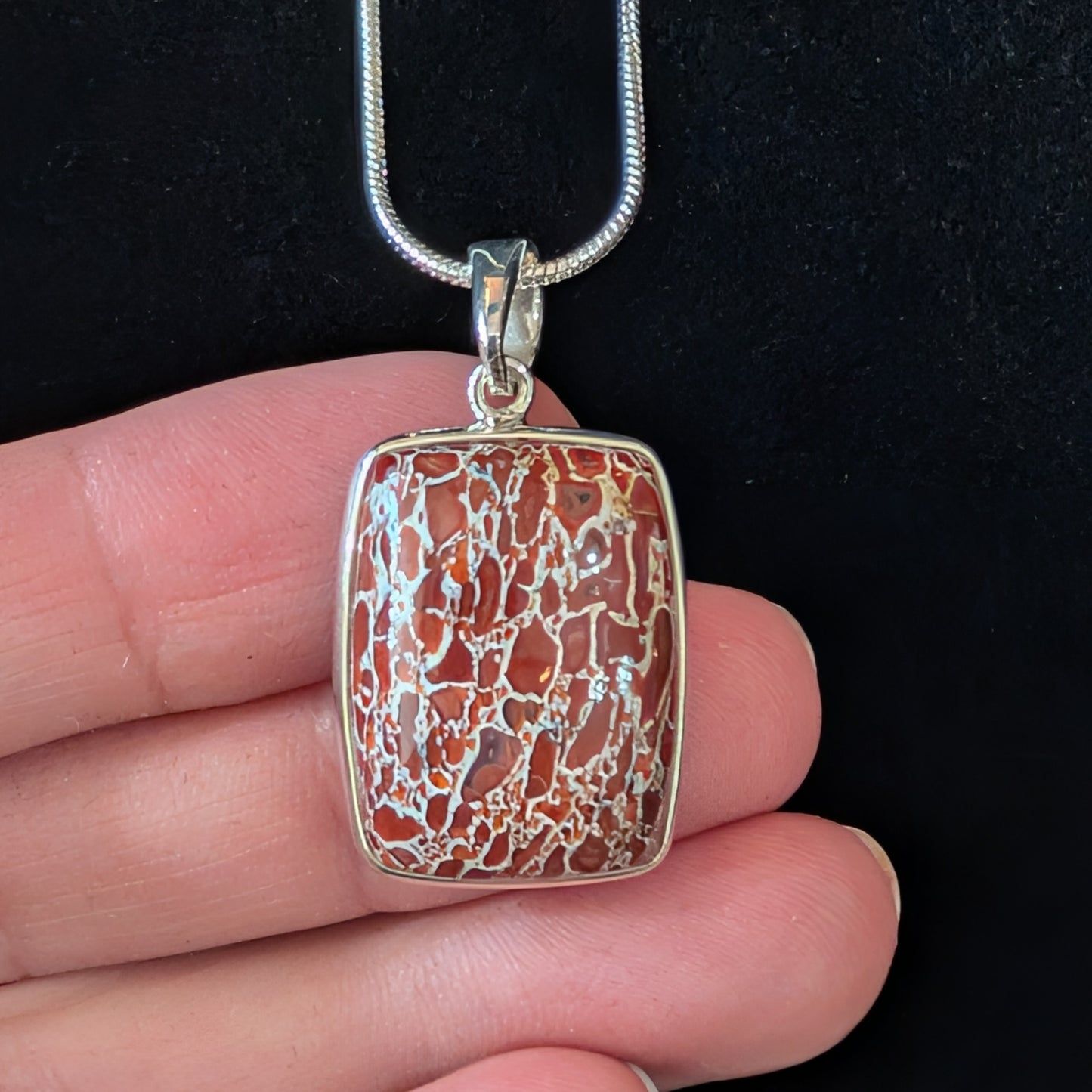 Dinosaur Bone Pendant, Rectangle