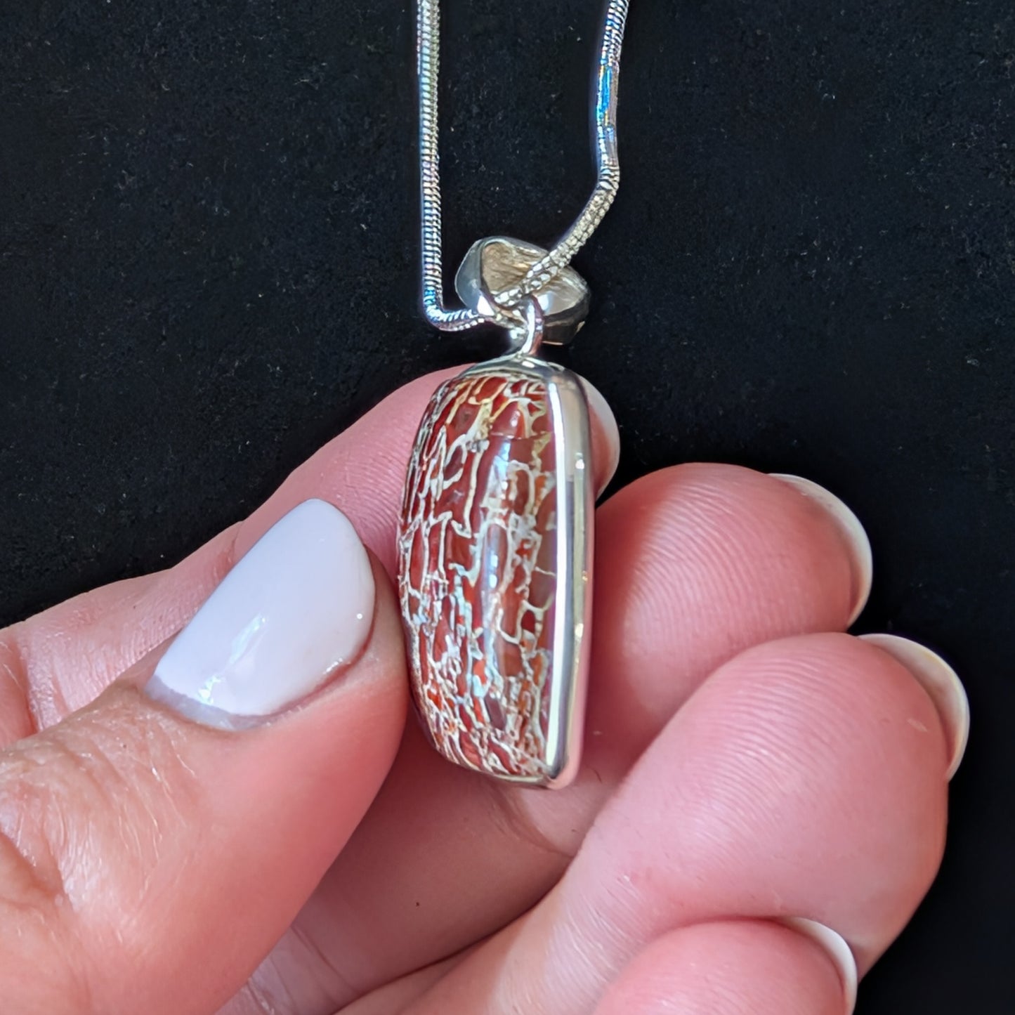 Dinosaur Bone Pendant, Rectangle