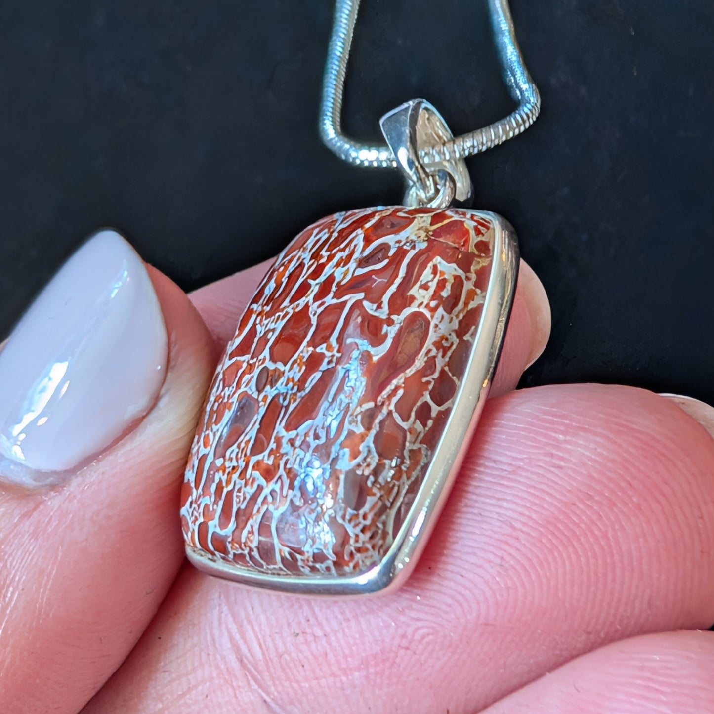 Dinosaur Bone Pendant, Rectangle