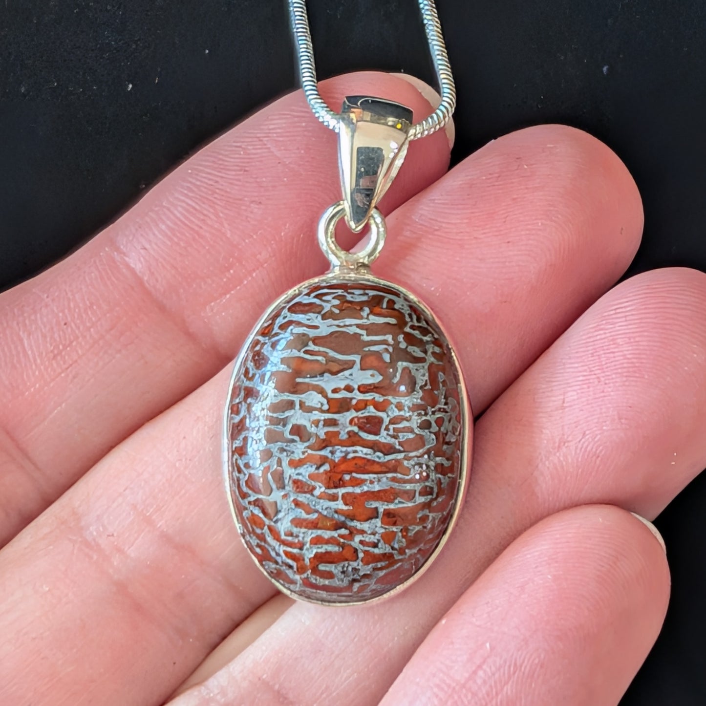 Dinosaur Bone Pendant, Oval