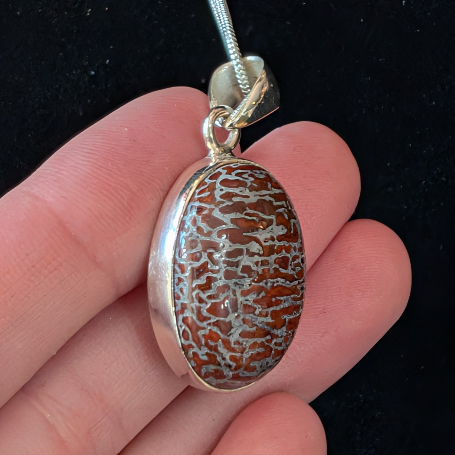 Dinosaur Bone Pendant, Oval