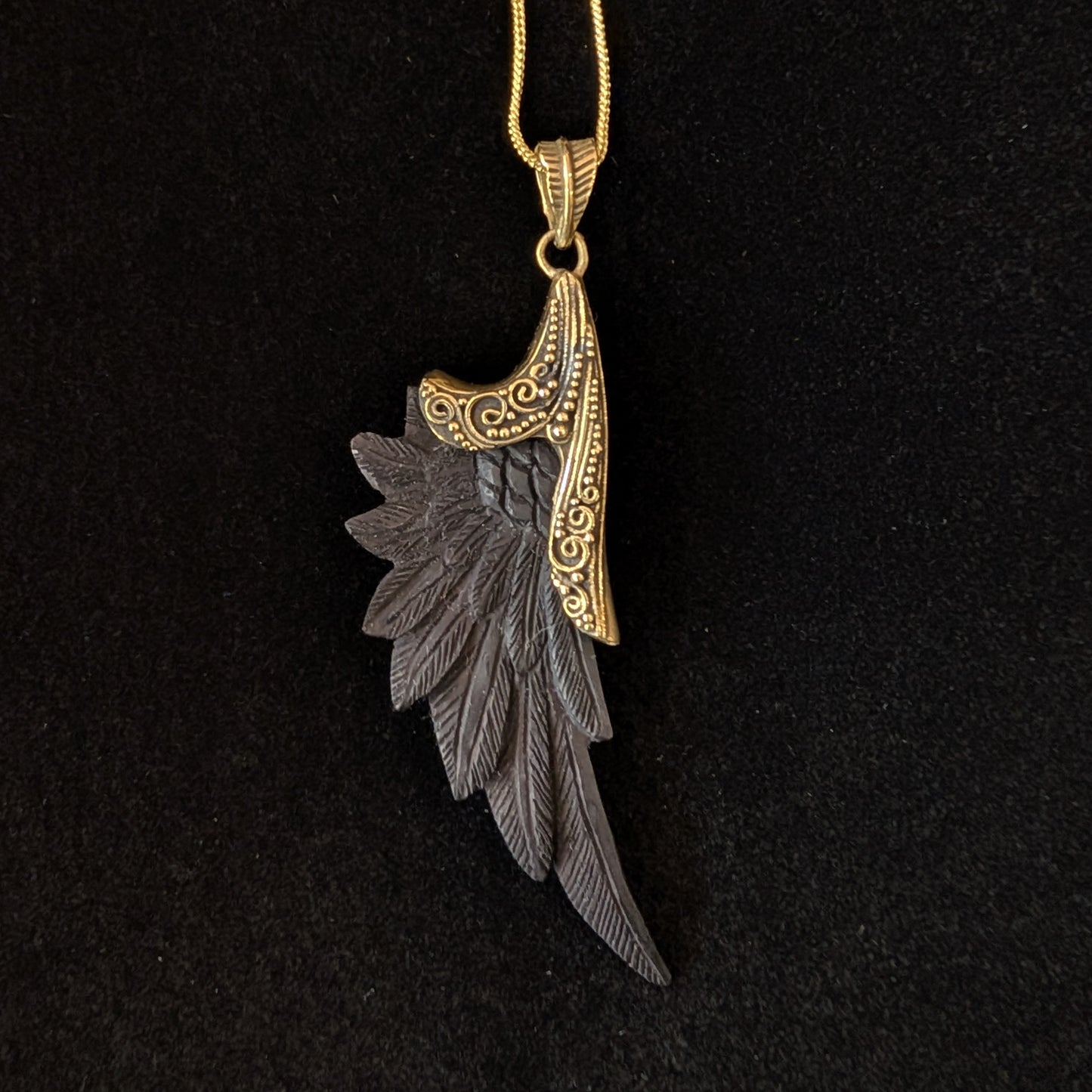 Nyx: Buffalo Bone Wing Pendant