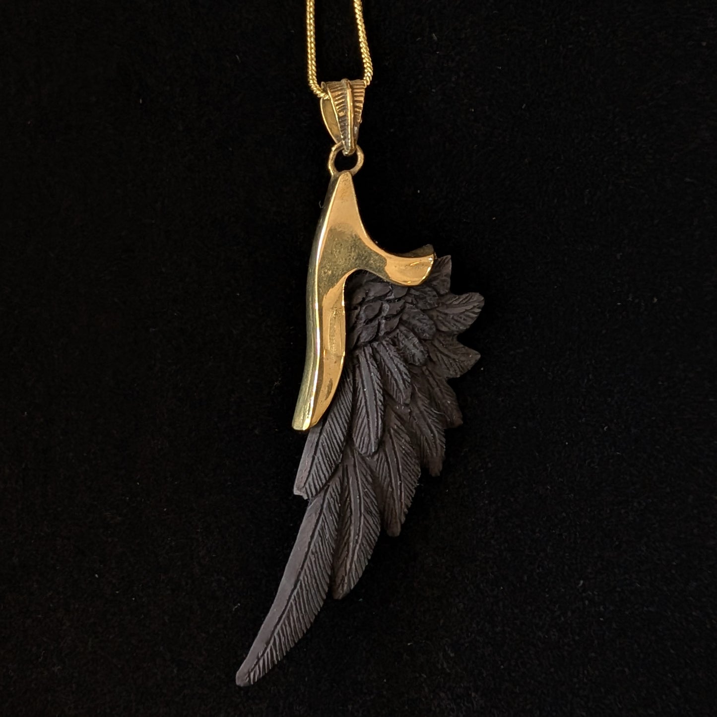 Nyx: Buffalo Bone Wing Pendant