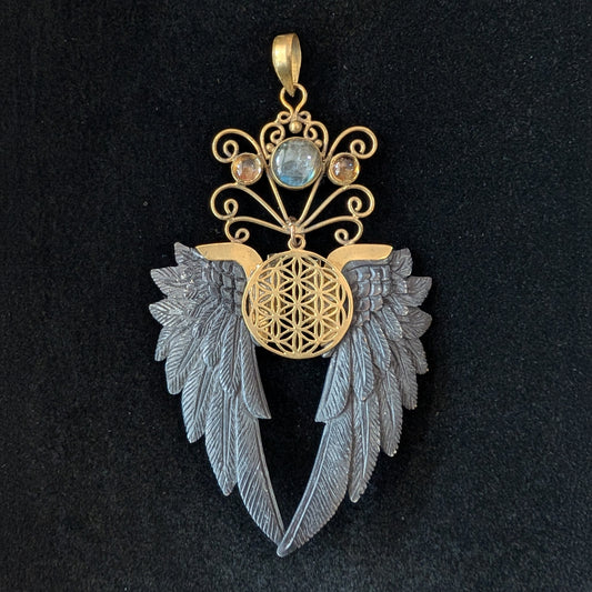 Eris: Buffalo Bone Wing Pendant
