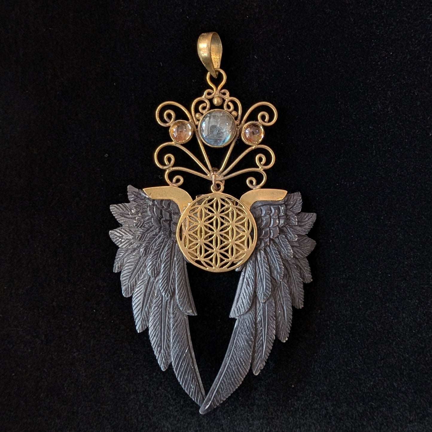 Eris: Buffalo Bone Wing Pendant