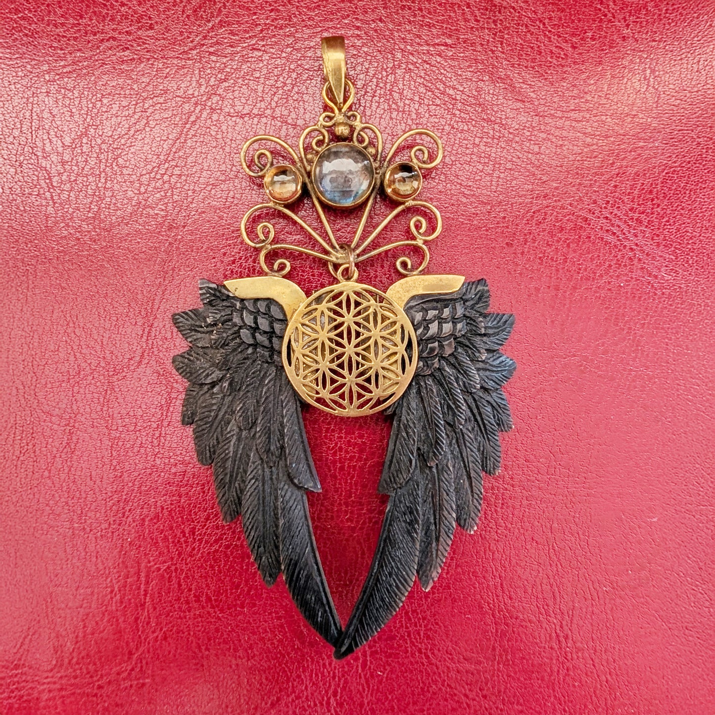 Eris: Buffalo Bone Wing Pendant