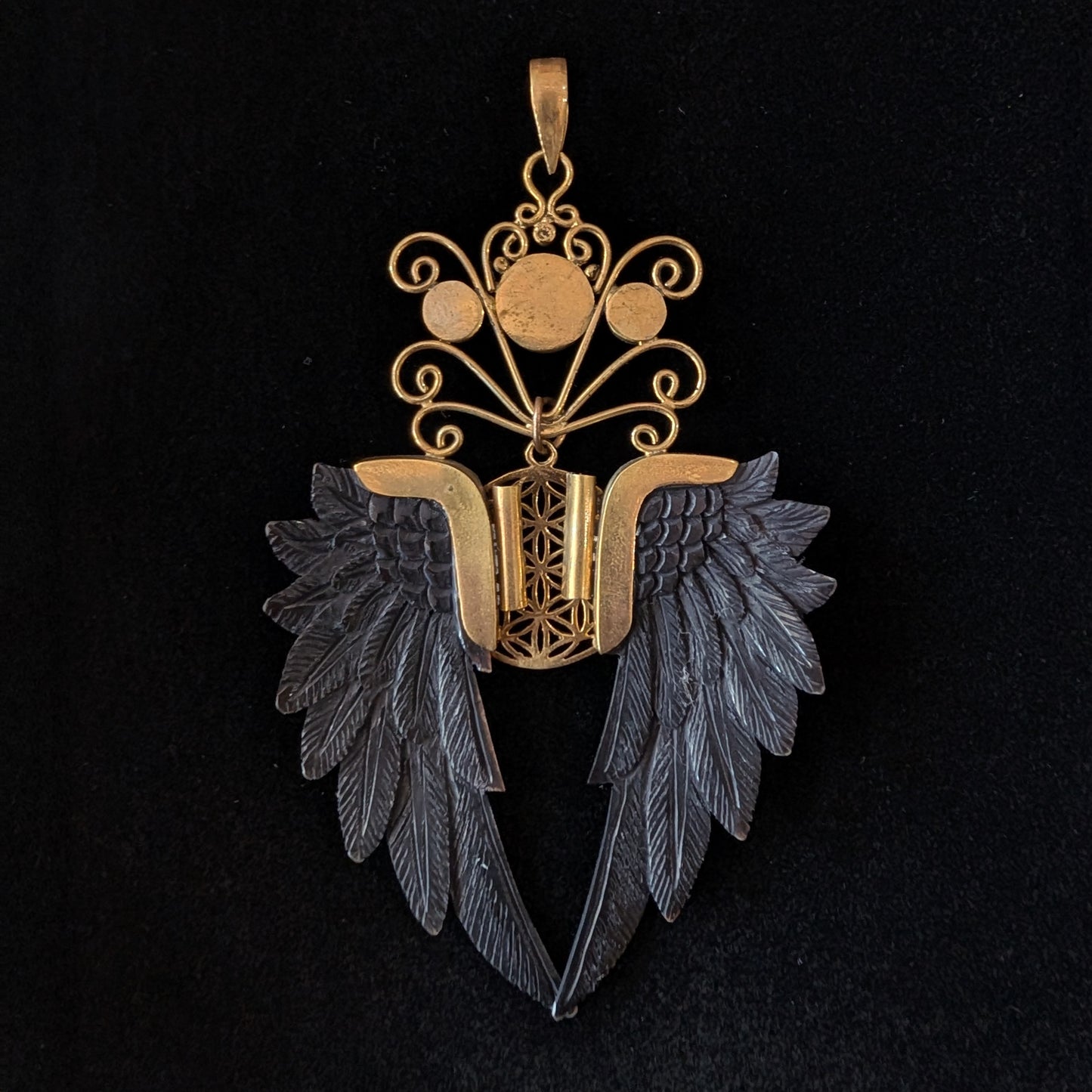 Eris: Buffalo Bone Wing Pendant