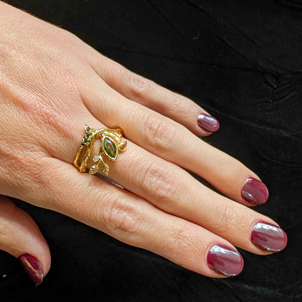 Mushroom and Crystal Golden Ring