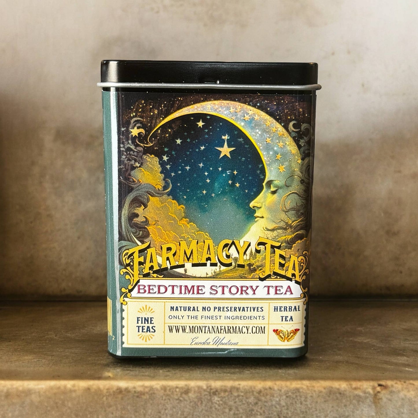 Bedtime Story Tea Travel TIN Sleep Tea Dreamy Vintage Moon