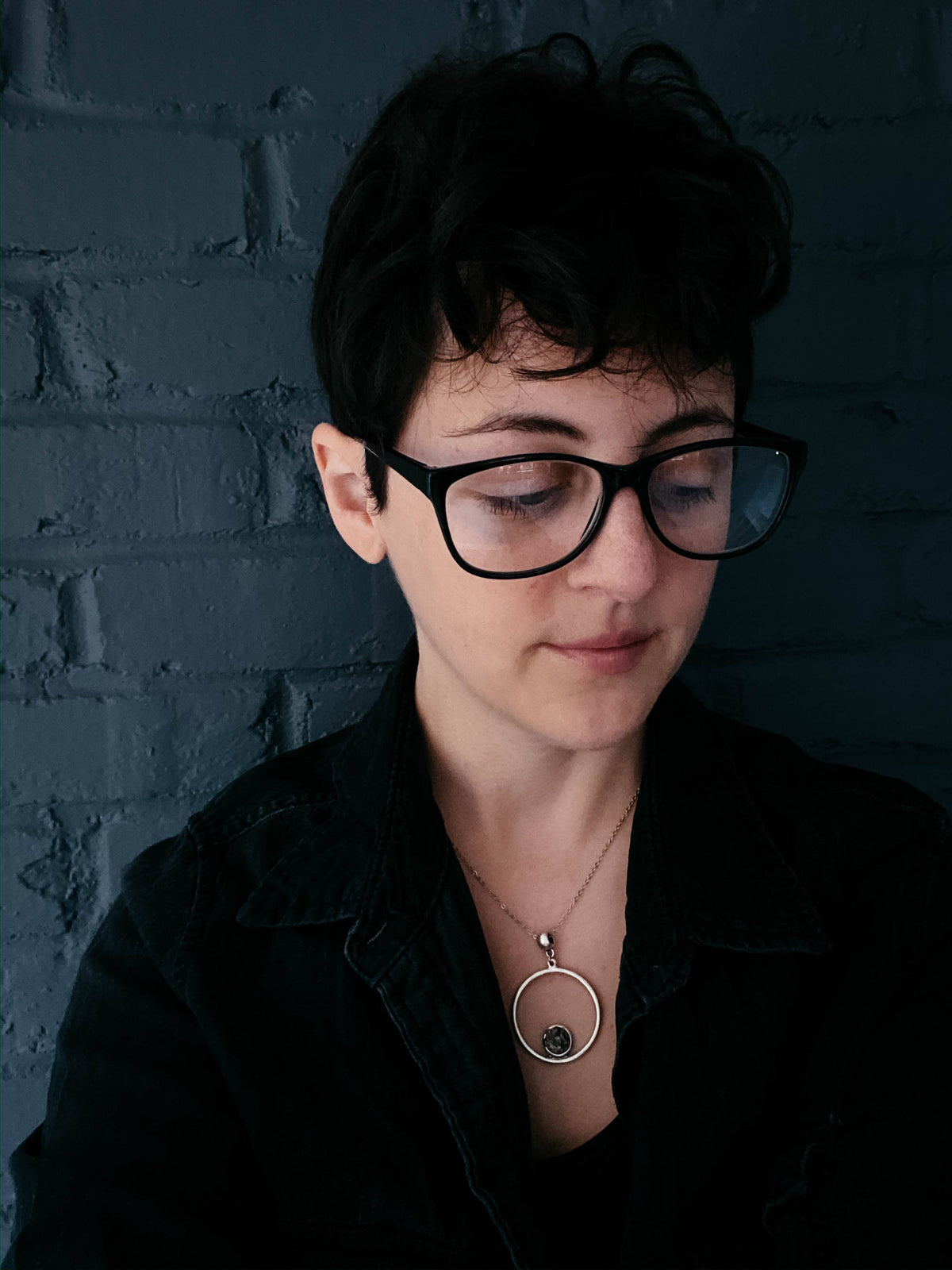 Circle Meteorite Necklace