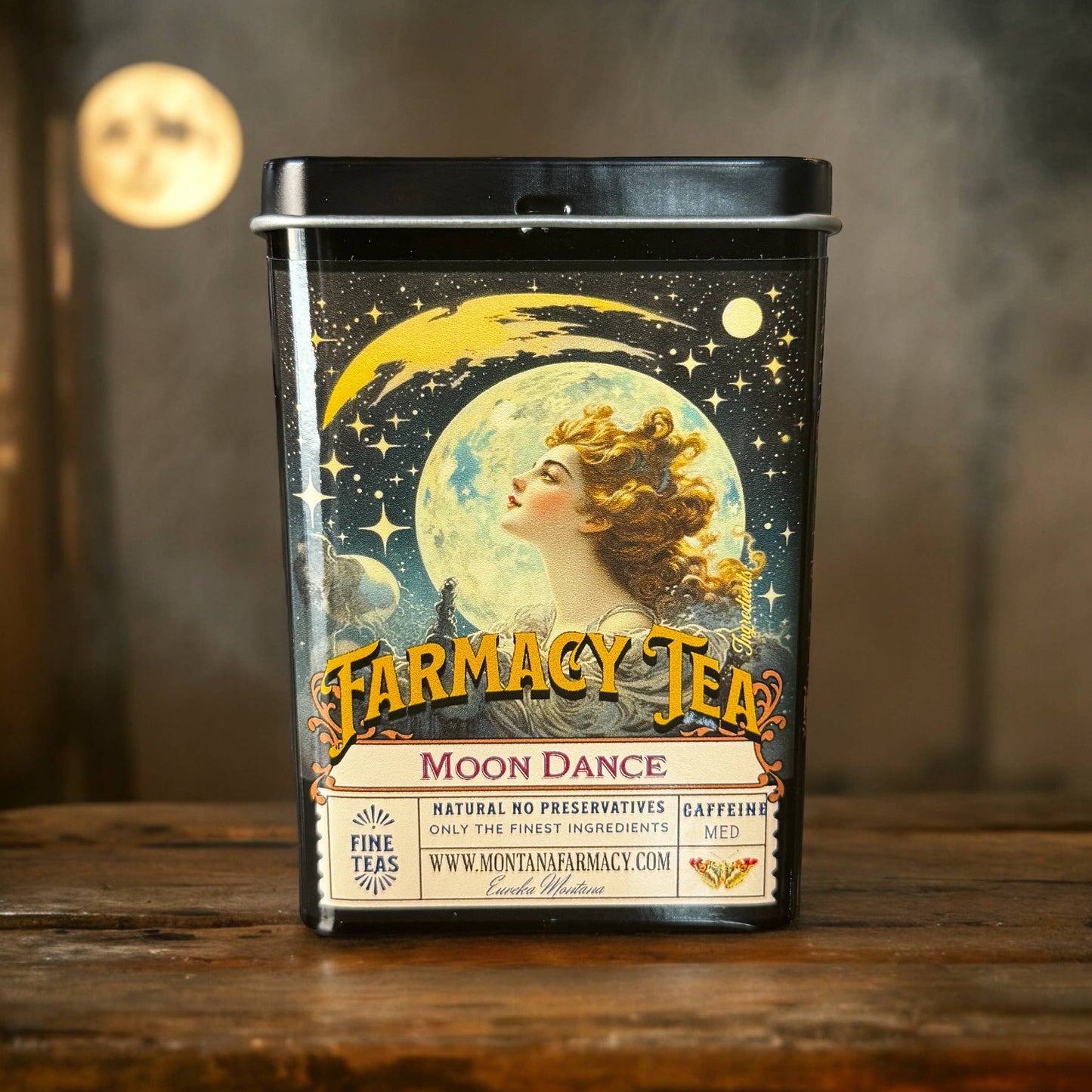 Tea Tin pocket/ travel with Moondance Iced w ine tea bags