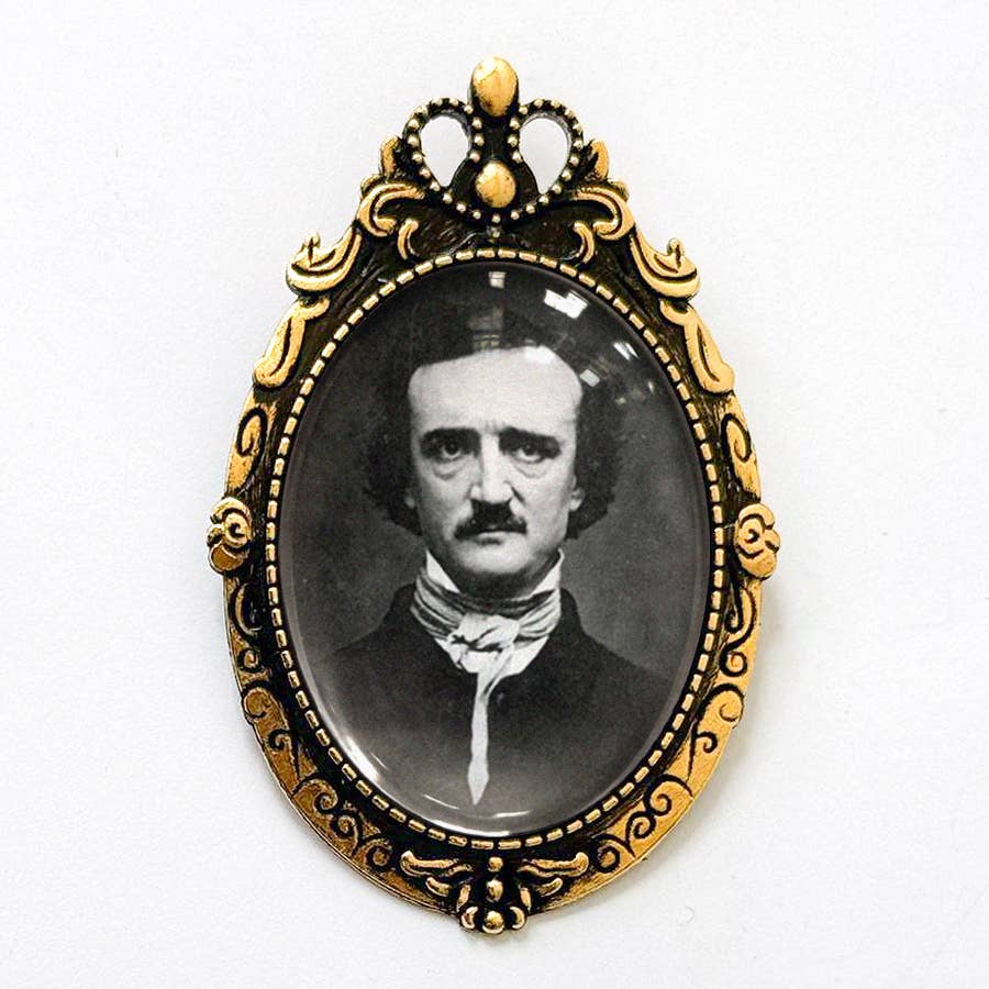 Edgar Allan Poe Portrait Brooch