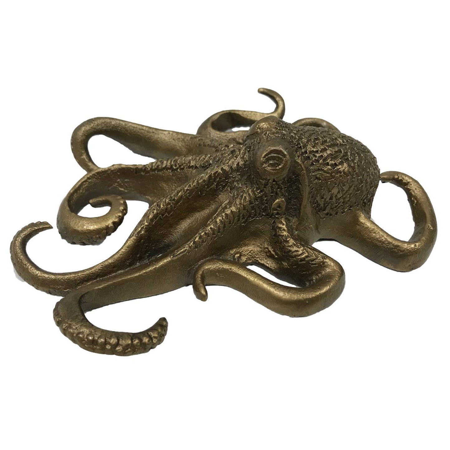 5-1/2" Antiqued Brass Coated Octopus Nautical Paperweight