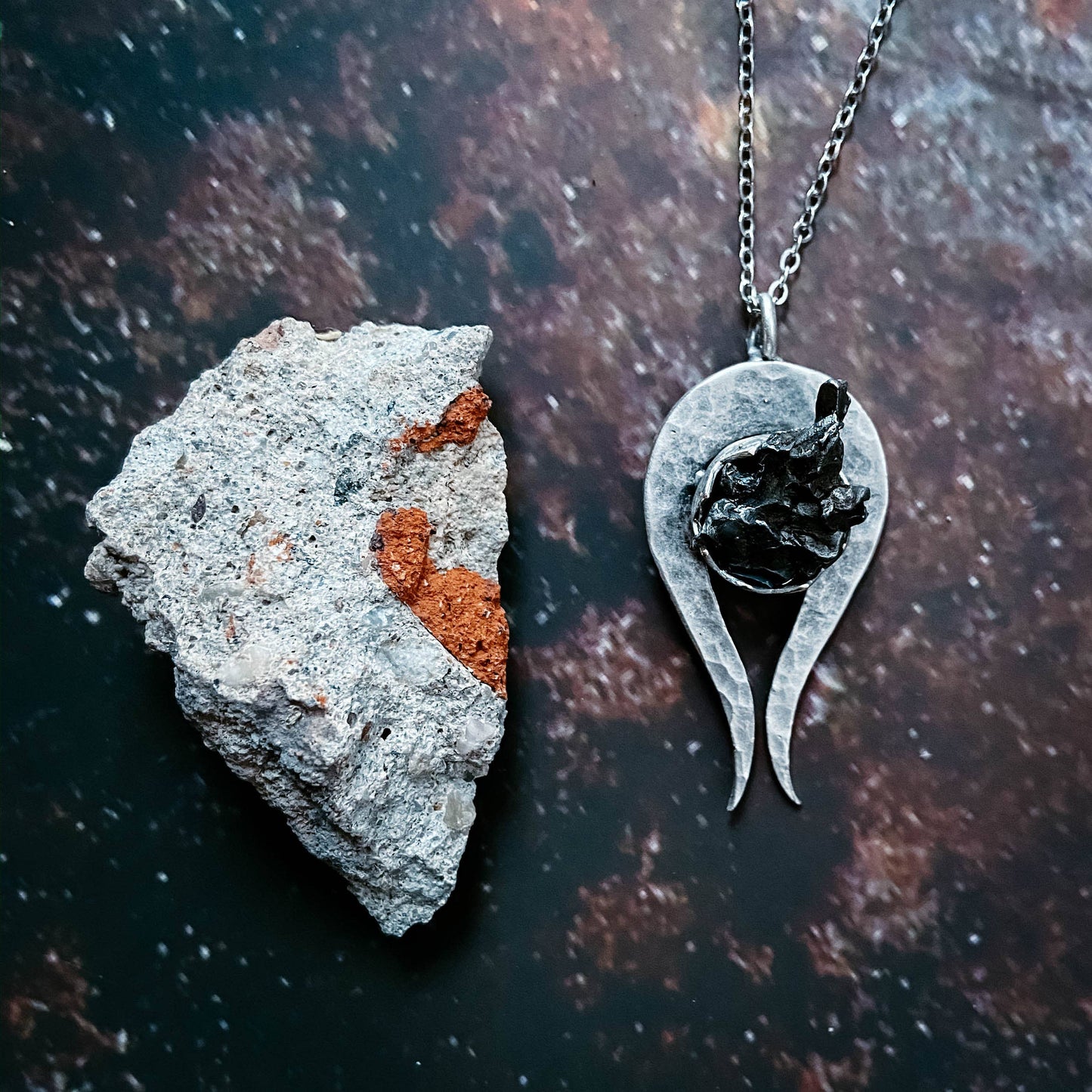 Comet Necklace with Authentic Meteorite