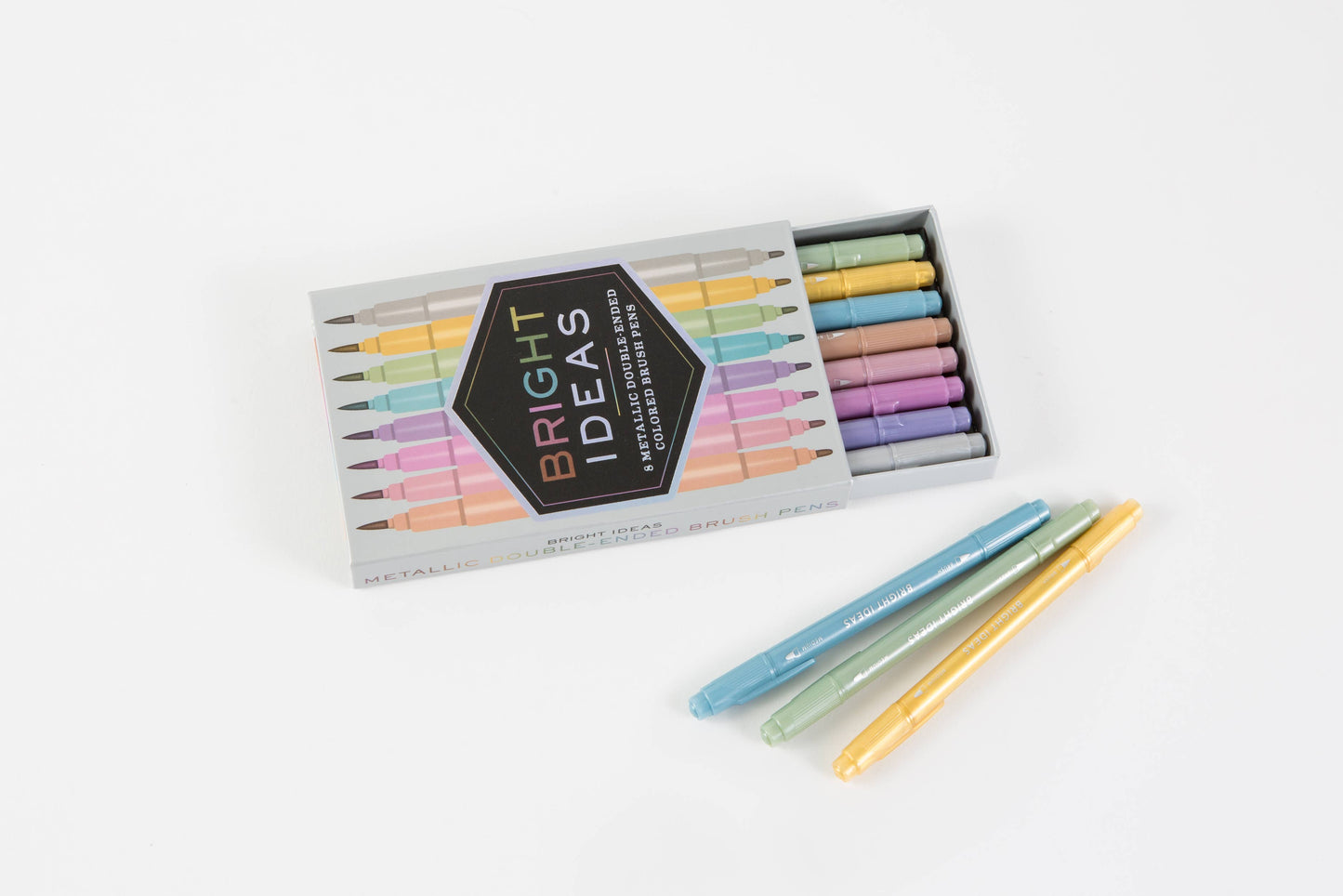 Bright Ideas Metallic Double-Ended Colored Brush Pens