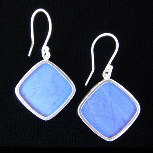 Shimmerwings "Blue Morpho" Butterfly Diamond Earrings