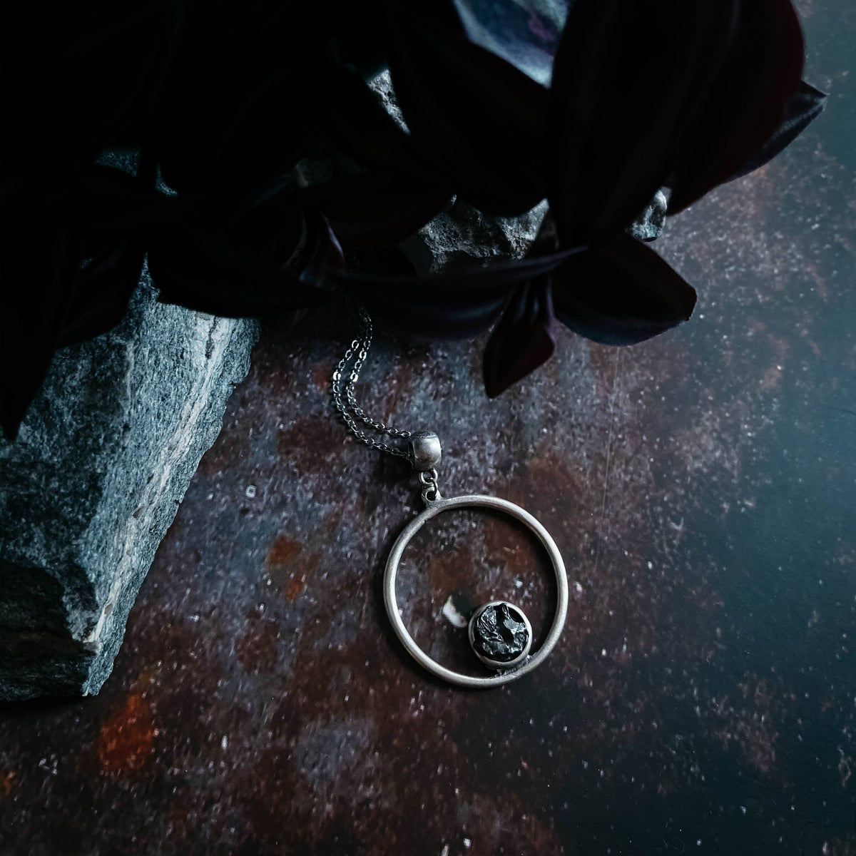 Circle Meteorite Necklace