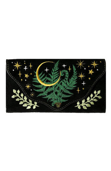 Embroidered Fern Wallet
