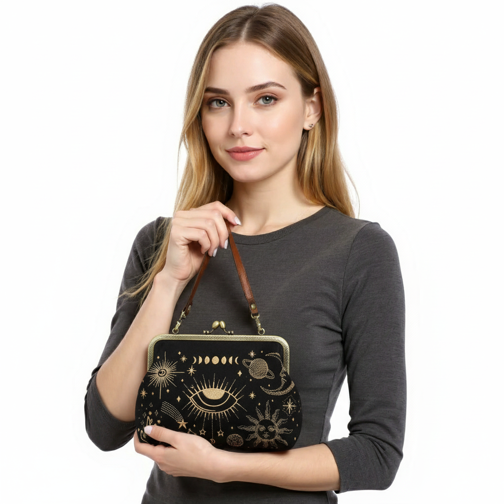 Celestial Kisslock Bag